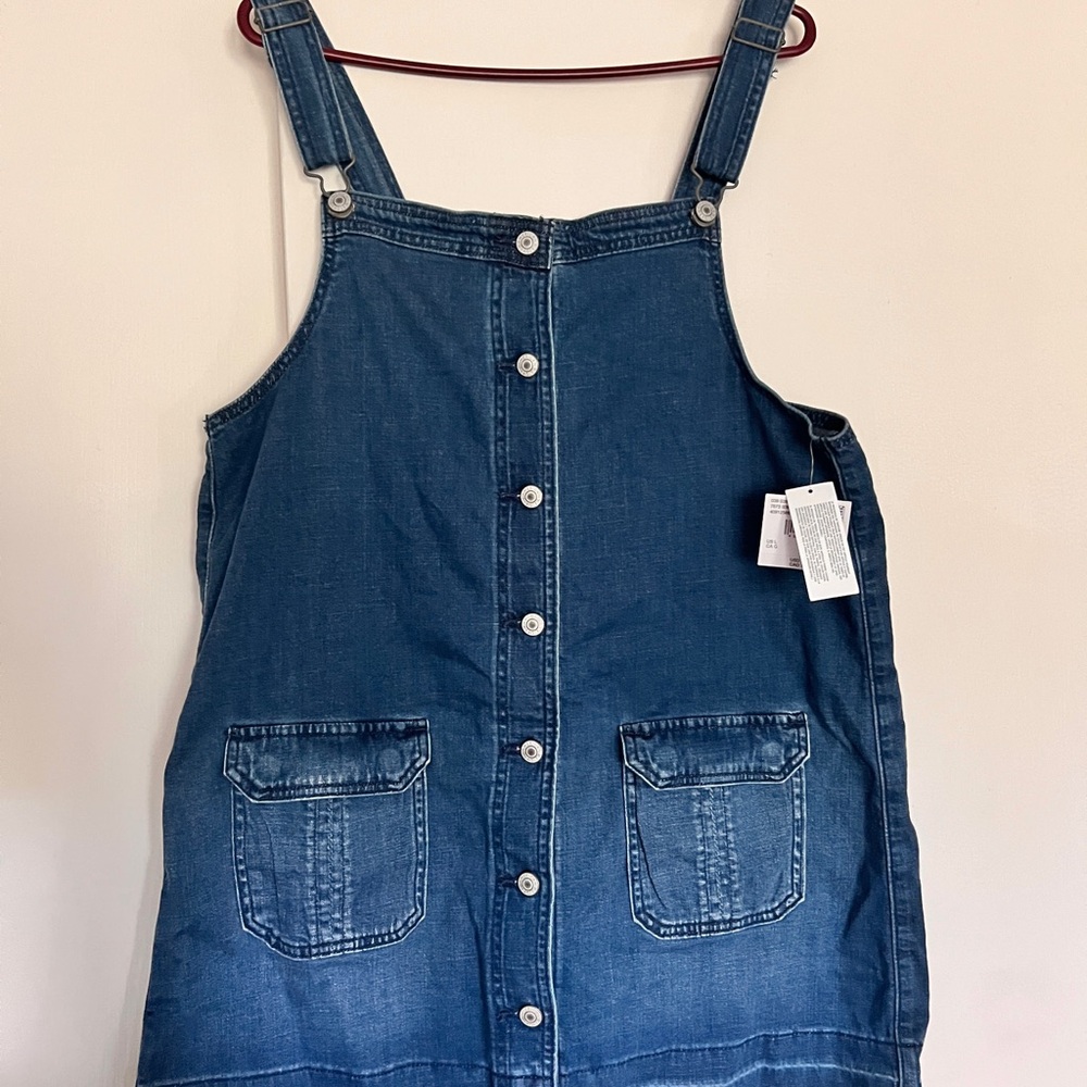Women’s Large American Eagle Outfitters Dark Wash Denim Overall Dress